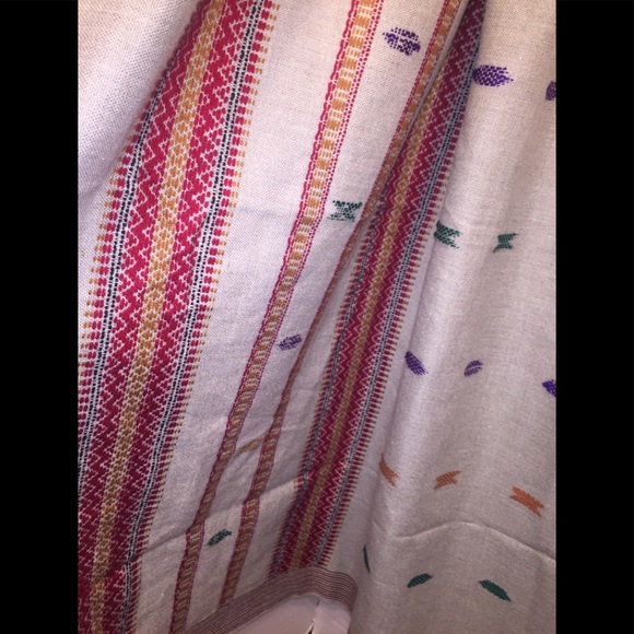 Akgarg Textiles 💯 Kashmiri Shawl Made In India, Gray & Red - Picture 2 of 5